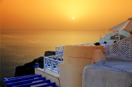 希腊圣托里尼岛日落风景图片(9张)