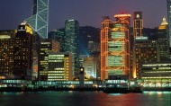 香港城市风景城市夜景图