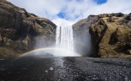 冰岛共和国斯科加瀑布图片(10张)