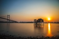 夕阳下的虎门大桥图片(12张)