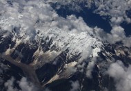 西藏拉萨高空航拍风景图
