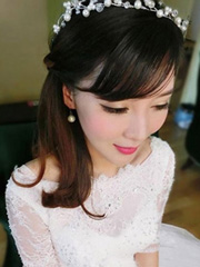 清新脱俗的韩式新娘发型图片[10P]