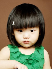 超可爱小女孩短发发型图片 齐刘海波波头+蘑菇头[5P]