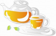 卡通茶杯饮品矢量图片(2