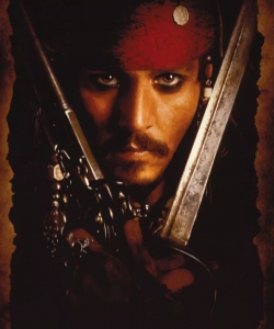 约翰尼·德普《加勒比海盗：黑珍珠号的诅咒》海报剧照图片