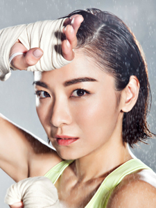 江祖平国民姐姐秀运动健身肌肉