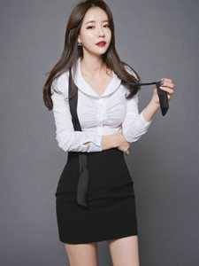 韩国气质女郎制服写真