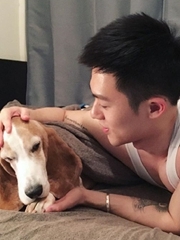 宠物控暖男帅哥生活照片