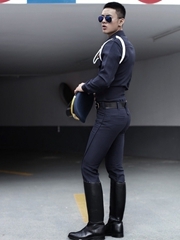 皮革制服男军警帅哥奴玩