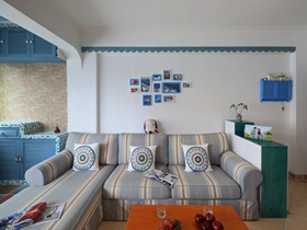 温暖地中海风情两室两厅设计图片