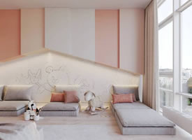现代粉色系舒服小居装修效果图