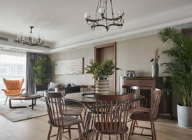 115㎡混搭风格家居装修，简约舒适的原木空间，特别自然