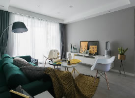 90㎡北欧风格家居装修设计，色彩搭配使得空间感优雅有格调