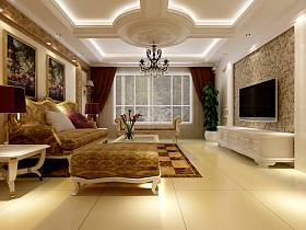 欧式古典欧式古典风格古典风格客厅设计案例
