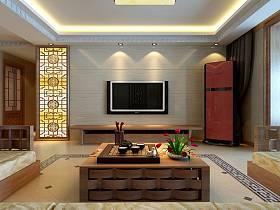 中式中式风格客厅背景墙电视背景墙效果图