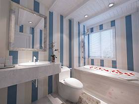 地中海浴室淋浴房设计案例
