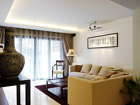 中式现代客厅沙发茶几图片