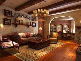 美式美式风格客厅背景墙沙发客厅沙发设计方案