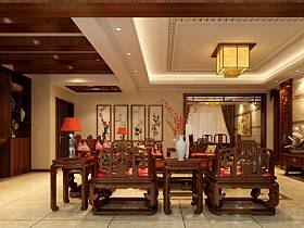 中式中式风格客厅吊顶案例展示