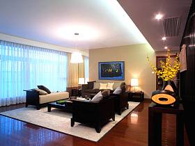 中式中式风格新中式客厅背景墙沙发客厅沙发案例展示