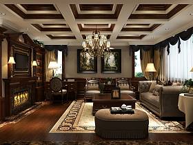 欧式古典欧式古典风格古典风格客厅吊顶图片