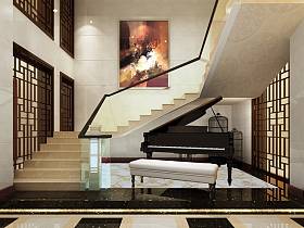 中式中式风格别墅楼梯设计方案