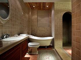 美式浴室淋浴房装修案例
