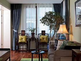 新古典古典新古典风格古典风格客厅窗帘设计案例展示