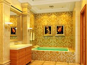 欧式别墅浴室设计图