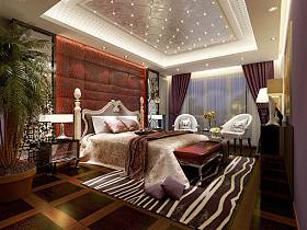 新古典古典新古典风格古典风格卧室跃层窗帘效果图