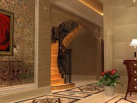 欧式欧式风格别墅走廊过道楼梯装修案例
