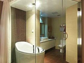 现代时尚卫生间卫浴玻璃门图片