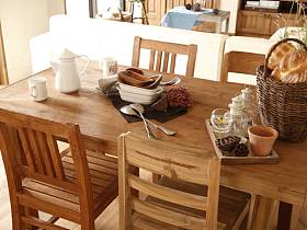 日式自然餐桌椅子木质餐桌椅案例展示