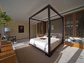 现代简约中式混搭卧室装修案例