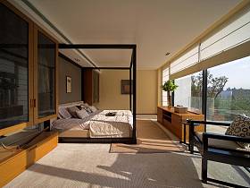 现代简约中式混搭卧室设计方案