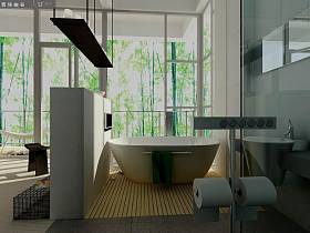 现代简约浴室淋浴房装修图