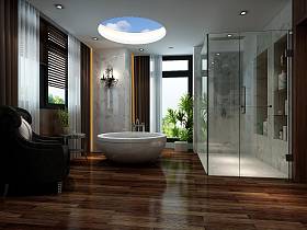 现代简约浴室淋浴房设计图