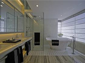 现代简约创意浴室效果图