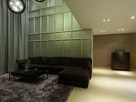 现代简约客厅走廊设计案例