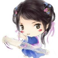 长发飘飘的卡通美女古风头像图片