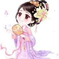 长发飘飘的卡通美女古风头像图片