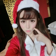 穿圣诞装的清纯萌妹子qq头像图片