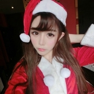 穿圣诞装的清纯萌妹子qq头像图片
