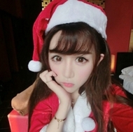 穿圣诞装的清纯萌妹子qq头像图片