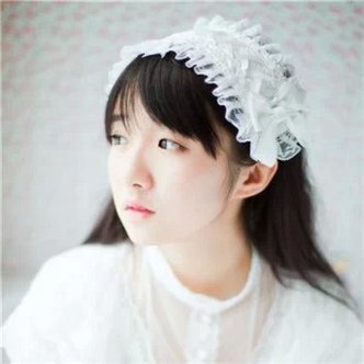 小清新长发微信女生纯白色头像图片