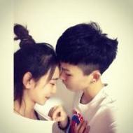 搞笑情侣一左一右自拍qq个性头像图片