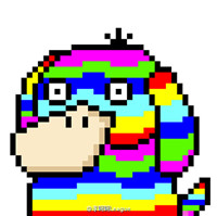 神情呆滞的多色卡通可达鸭qq头像图片