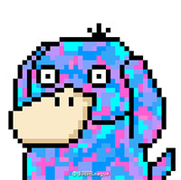 神情呆滞的多色卡通可达鸭qq头像图片