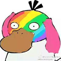 神情呆滞的多色卡通可达鸭qq头像图片