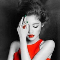时尚潮流的qq女生红色头像图片